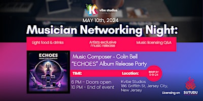 Primaire afbeelding van Musician Networking Night: Release of Colin Bell's album ‘Echoes’