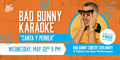 Imagem principal do evento Bad Bunny Karaoke Party at Sweet Caroline!
