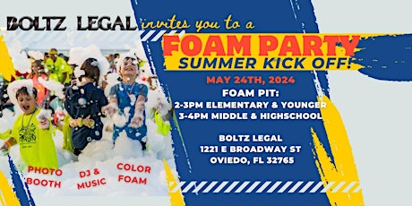 Kick off summer break with a FREE Ultimate Foam Party!