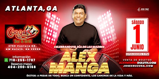 Imagem principal do evento Concierto de vallenato con Alex Manga en Atlanta, GA | Junio 1 de 2024