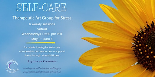 Primaire afbeelding van Self Care Therapeutic Art Group for Stress