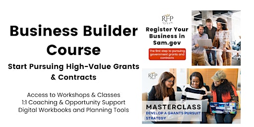Image principale de Business Builder Course: Start Pursuing High-Value Grants & Contracts