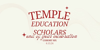Primaire afbeelding van Temple Education Scholars End of Year Celebration