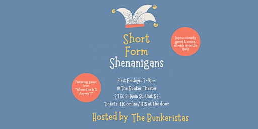Immagine principale di Jest Improv's First Friday Show: Short Form Shenanigans! 