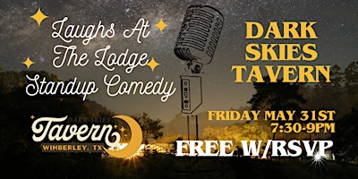 Imagen principal de Laughs at the Lodge Standup Comedy Night - Karaoke Afterparty 9pm-Midnight