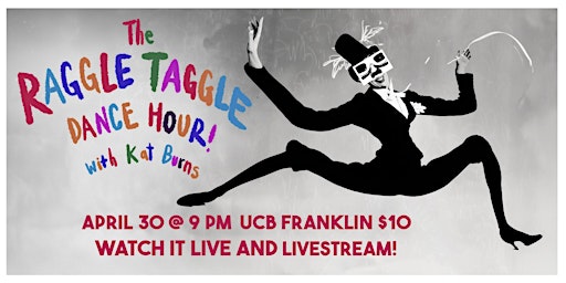 Imagem principal de The Raggle Taggle Dance Hour with Kat Burns, Live and LIVESTREAMED!