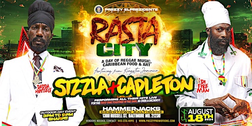 Imagem principal do evento Rasta City ft  Sizzla and Capleton