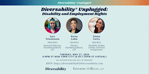 Diversability Unplugged: Disability and Employment Rights primary image
