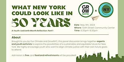 What New York Could Look Like in 50 Years An Earth Month Reflection Event primary image
