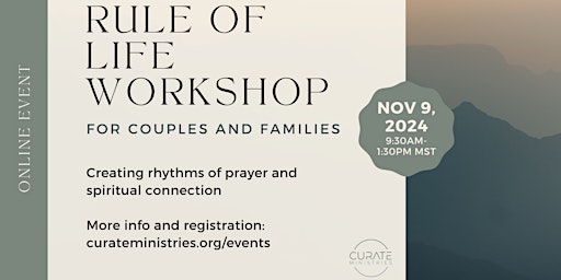 Hauptbild für Rule of Life Workshop for Couples