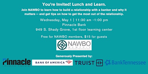 Image principale de Banking Relationship Lunch and Learn