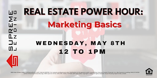 Imagem principal do evento Real Estate Power Hour: Marketing Basics