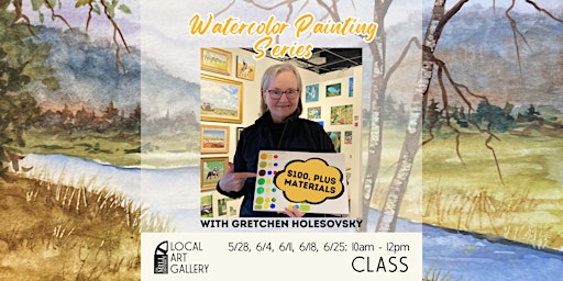 Imagem principal de Watercolor Painting Series with Gretchen Holesovsky