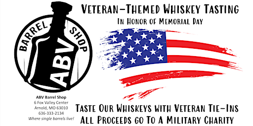 ABV Barrel Shop Veteran's-Themed Whiskey Tasting / Charity Event primary image