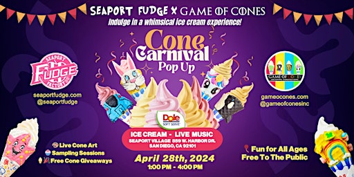 Imagem principal de Cone Carnival Pop-Up: Presented by Game Of Cones & Seaport Fudge Factory