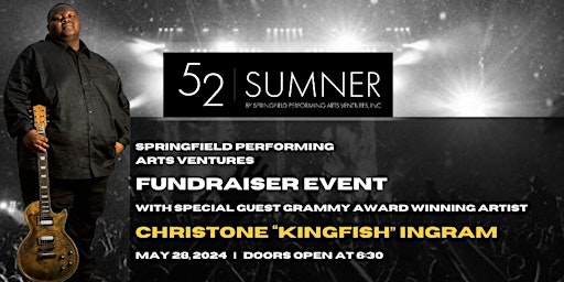 Primaire afbeelding van A Special Night of Blues-SPAV Fundraiser with Christone “Kingfish” Ingram