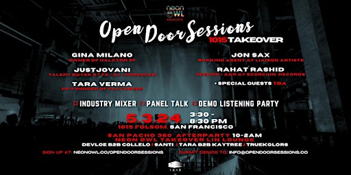 Neon Owl Presents: Open Door Sessions SF 1015 FOLSOM TAKEOVER - 5.3.24. primary image