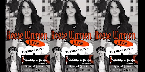 Hauptbild für Reese Warren LIVE at The Whiskey a Go Go with Special Guest Jensen Gering