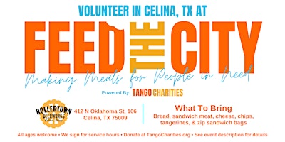 Feed The City Celina: Making Meals for People In Need primary image