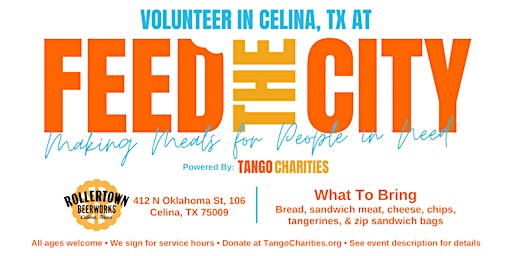 Image principale de Feed The City Celina: Making Meals for People In Need