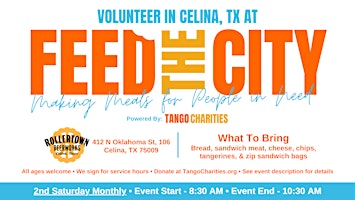 Imagem principal de Feed The City Celina: Making Meals for People In Need