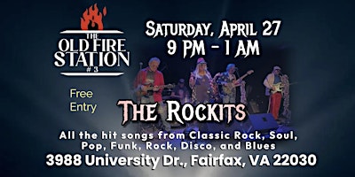 Imagen principal de Rockits Band at The Old Fire Station #3 Fairfax, VA