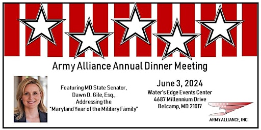Image principale de Annual Army Alliance Dinner June 3, 2024