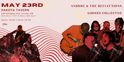 Imagem principal do evento Anddre & The Reflections w/ Gokken Collective