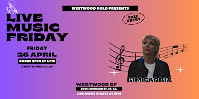 Live Music Friday @ Westwood featuring KIM CAPRIA primary image