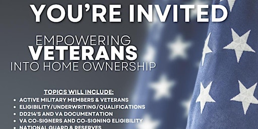 Imagem principal do evento Empowering Veterans Into Home Ownership