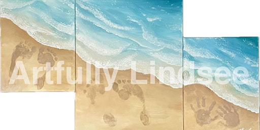 Immagine principale di Artfully Taught with Lindsee, painting “Mommy and Me on the Beach” 