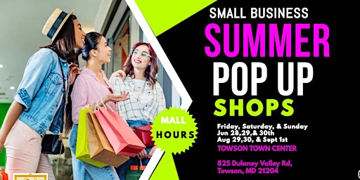 Imagem principal do evento Small Business  Summer Pop Up Shops