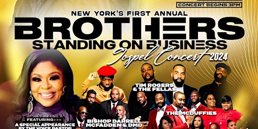Hauptbild für New York's Annual Brothers Standing on Business Gospel Concert 2024