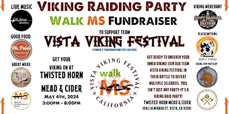 Walk for MS Viking Takeover of Twisted Horn Mead & Cider