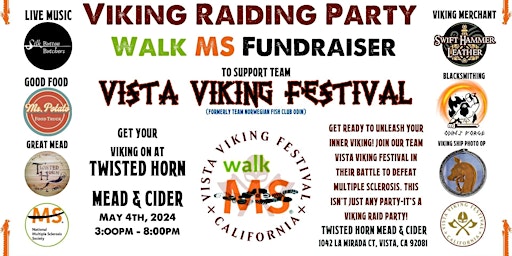 Hauptbild für Walk for MS Viking Takeover of Twisted Horn Mead & Cider