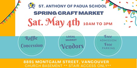 Hauptbild für St. Anthony of Padua School Spring Craft Market