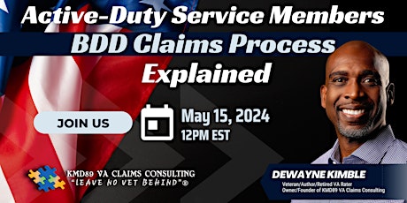 Active-Duty Service Members/Military Spouses BDD Claims Process Explained