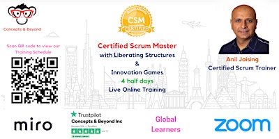 Imagem principal de Certified ScrumMaster (CSM)  - Live Online