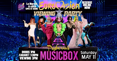 Imagen principal de EuroVision 2024: Viewing Party x Psyberia's MUSICBOX