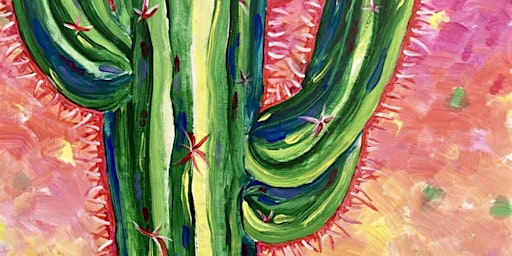 Cactus at Dusk - Paint and Sip by Classpop!™ primary image
