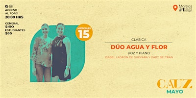 Immagine principale di Dúo Agua y Flor:  Voz y piano 