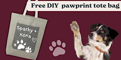 Imagem principal de Make a custom Paw Print Tote Bag with Sploot at the Furry Scurry