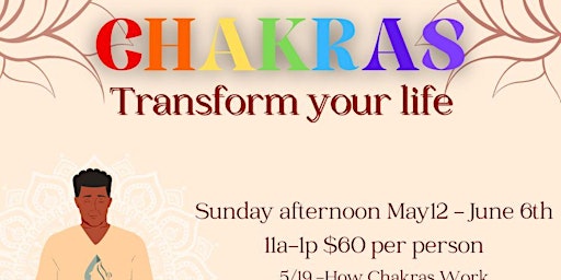 Primaire afbeelding van Transform Your Life - 4 week  Interactive Chakra Workshop