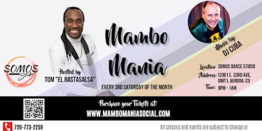 Imagem principal de MamboMania Social (Every Third Saturday of each Month) - May Edition