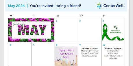 CenterWell North Buckner Presents - Mother's Day Flower Picture Frame Craft