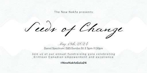 Imagem principal do evento Seeds of Change: New Nakfa Community Award Gala