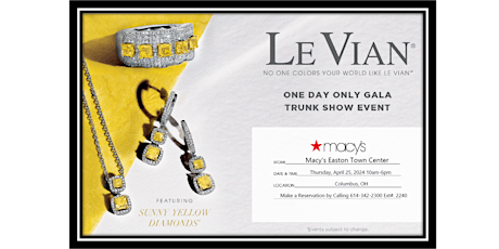 Le Vian Fine Jewelry Trunk Show at Macy's Easton