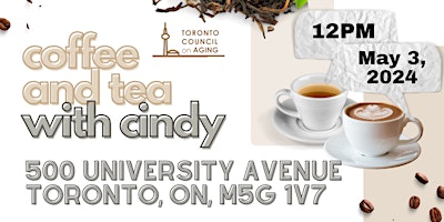 Primaire afbeelding van Coffee & Tea with Cindy IN-PERSON at Dundas & University (St. Patrick Stn)