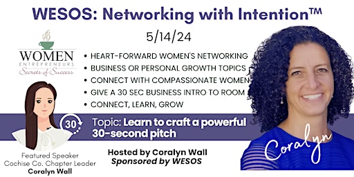 Imagem principal do evento WESOS Cochise Co: Learn to craft a powerful 30-second pitch
