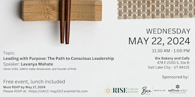 Imagem principal do evento Chopsticks and Forks - Leading with Purpose: The Path to Conscious Leadership